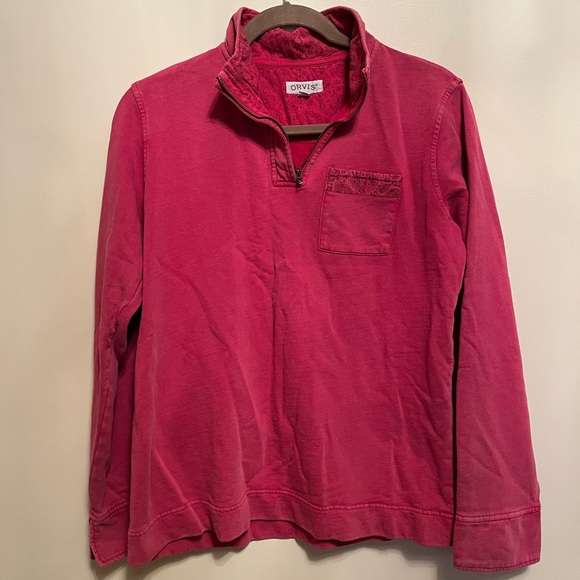 Red Quarter-Zip Pullover - Picture 2 of 4